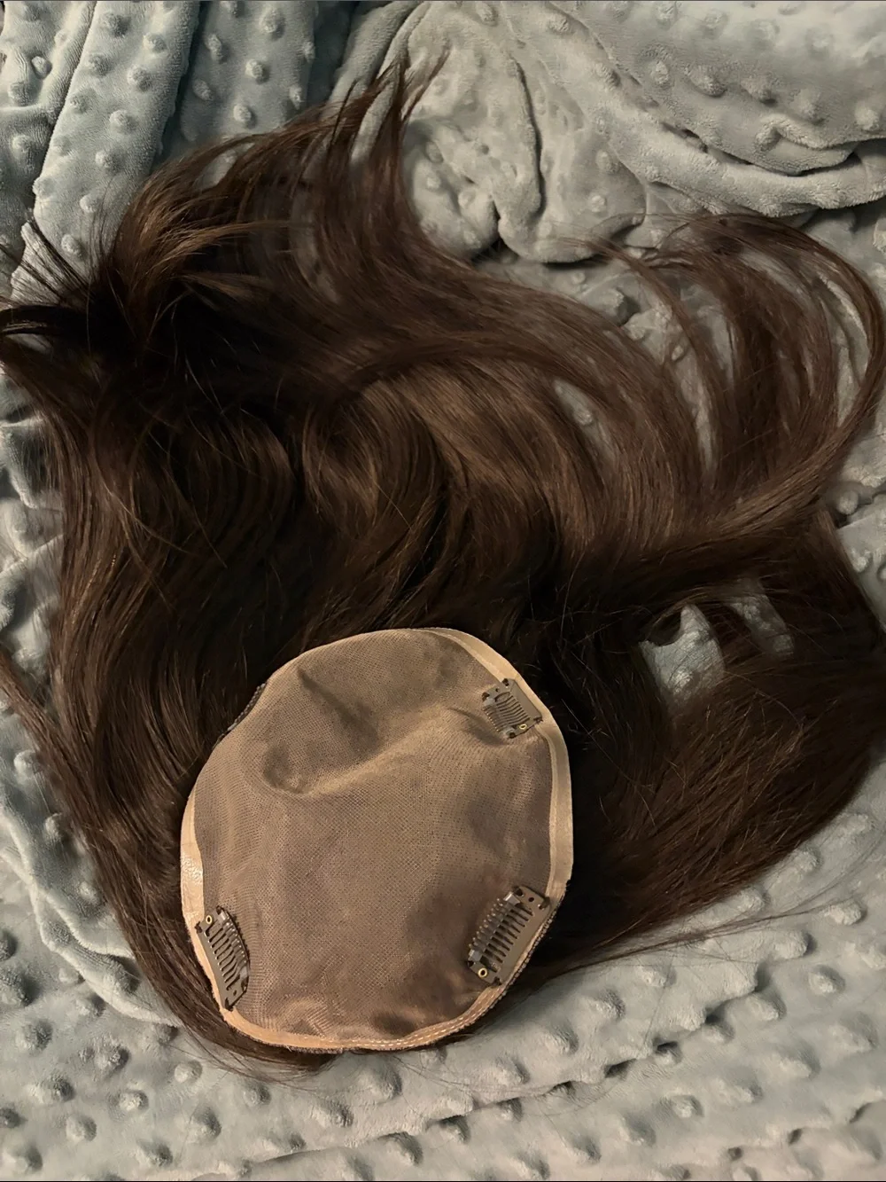 Custom Dark Brown Remy Human Hair 6x8 Mono Topper